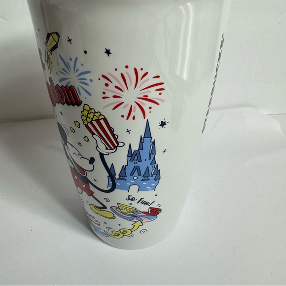 NWT. Disney Starbucks Magic Kingdom Mickey Mouse Starbucks Ceramic Tumbler 12oz - Picture 9 of 13